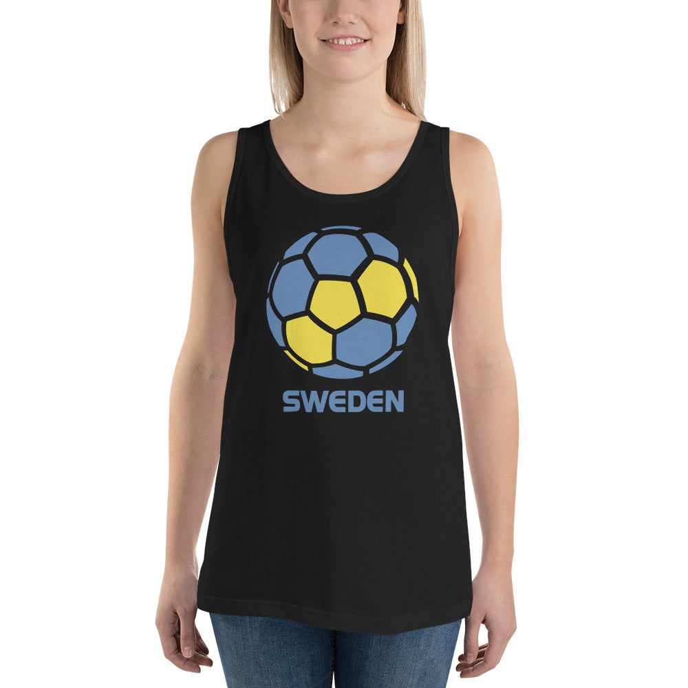 Sweden National Soccer Team Football Country Flag Pride Unisex Tank Top