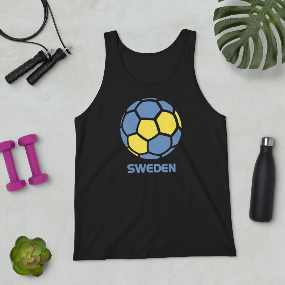 Sweden National Soccer Team Football Country Flag Pride Unisex Tank Top