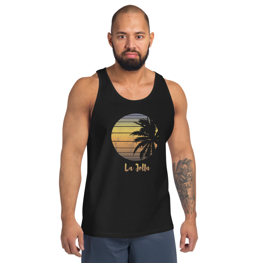 Retro La Jolla California Beach Vacation Souvenir Palm Tree Unisex Tank Top