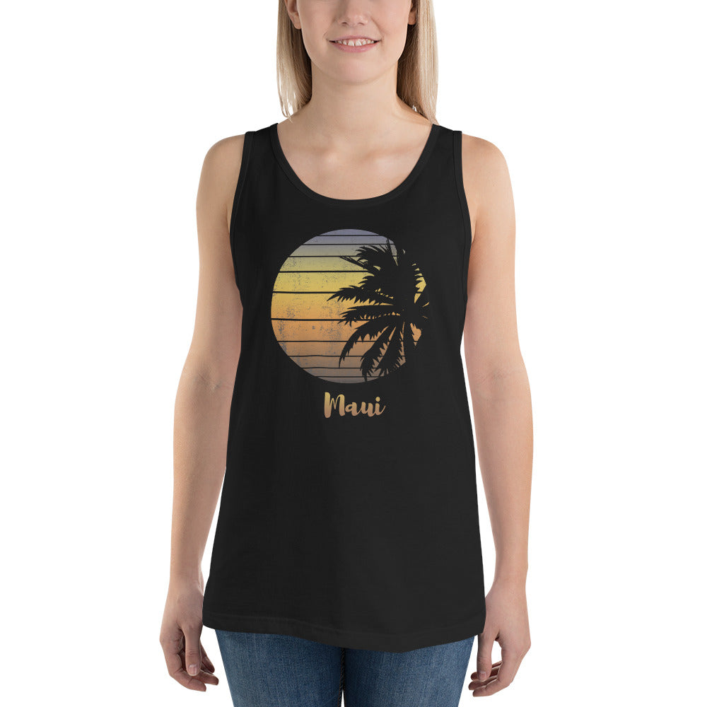 Retro Maui Hawaii Hawaiian Beach Vacation Souvenir Unisex Tank Top