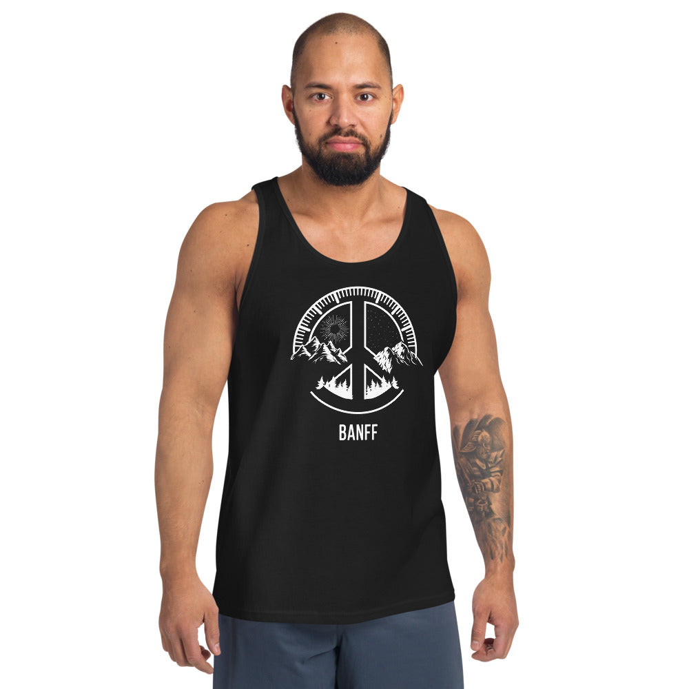 Banff Canada Skiing Snowboarding Camping Fan Unisex Tank Top