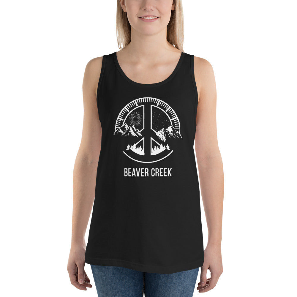 Beaver Creek Colorado Skiing Snowboarding Camping Fan Unisex Tank Top