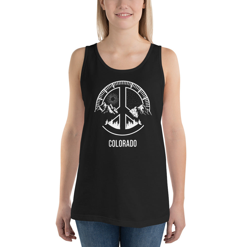 Colorado Skiing Snowboarding Camping Fan Unisex Tank Top