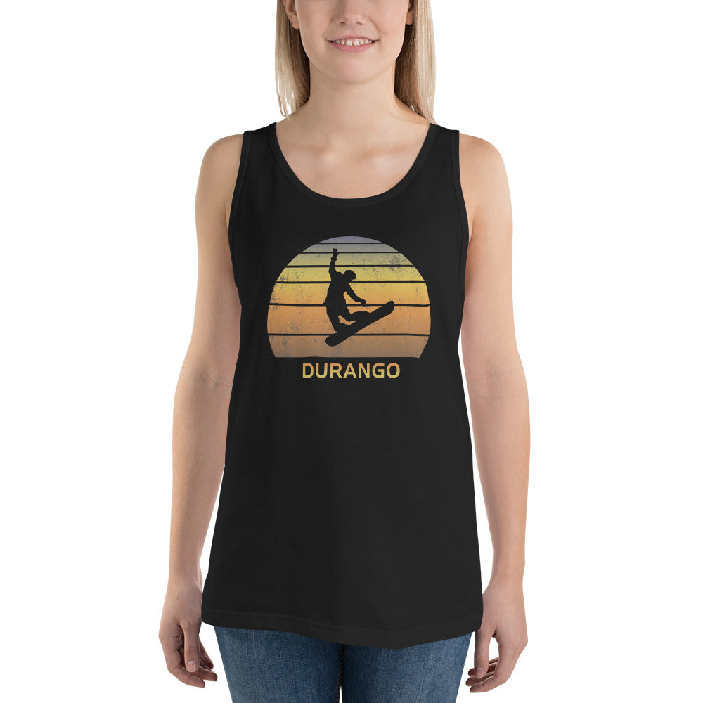 Retro Durango Colorado Snowboarding Fan Unisex Tank Top