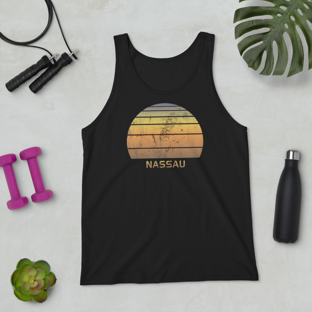 Retro Nassau Bahamas  Beach Vacation Souvenir Unisex Tank Top