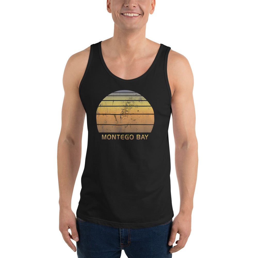 Retro Montego Bay Jamaica  Beach Vacation Souvenir Unisex Tank Top
