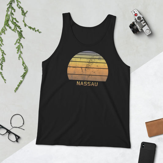 Retro Nassau Bahamas Beach Vacation Souvenir Unisex Tank Top