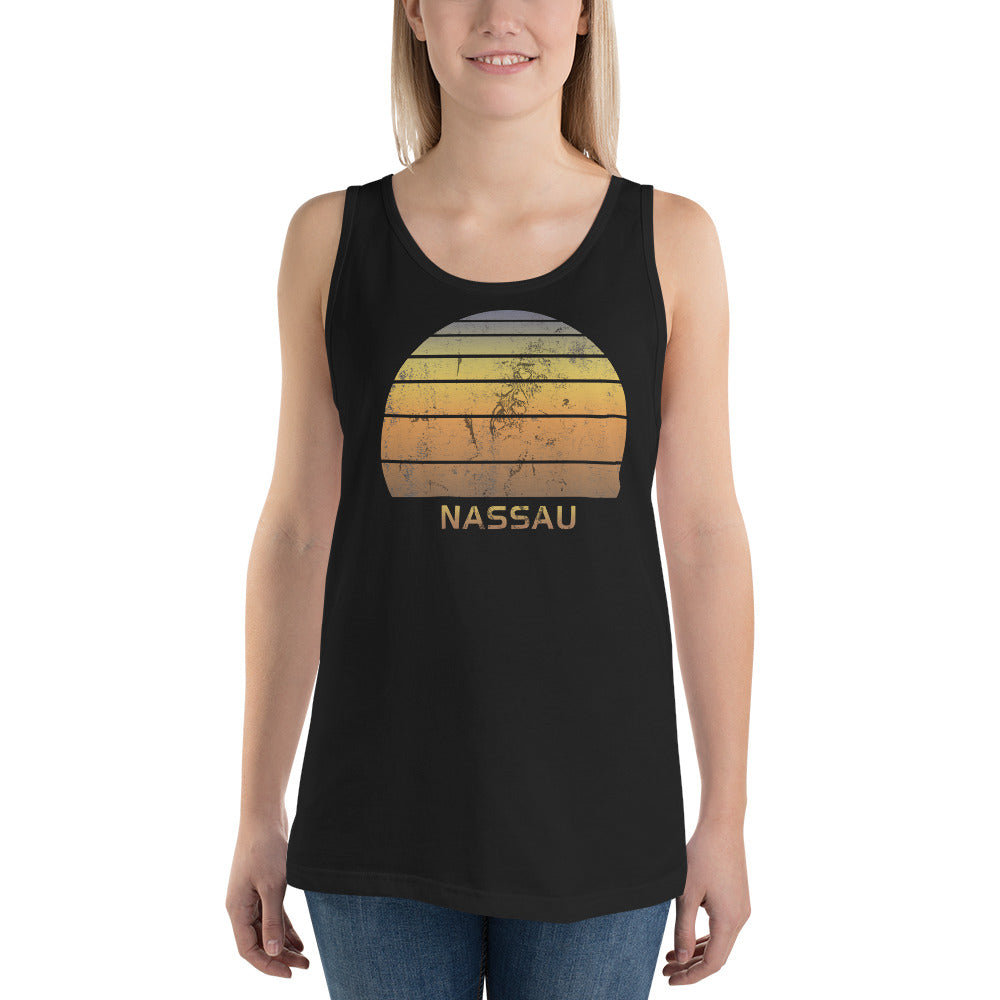 Retro Nassau Bahamas  Beach Vacation Souvenir Unisex Tank Top