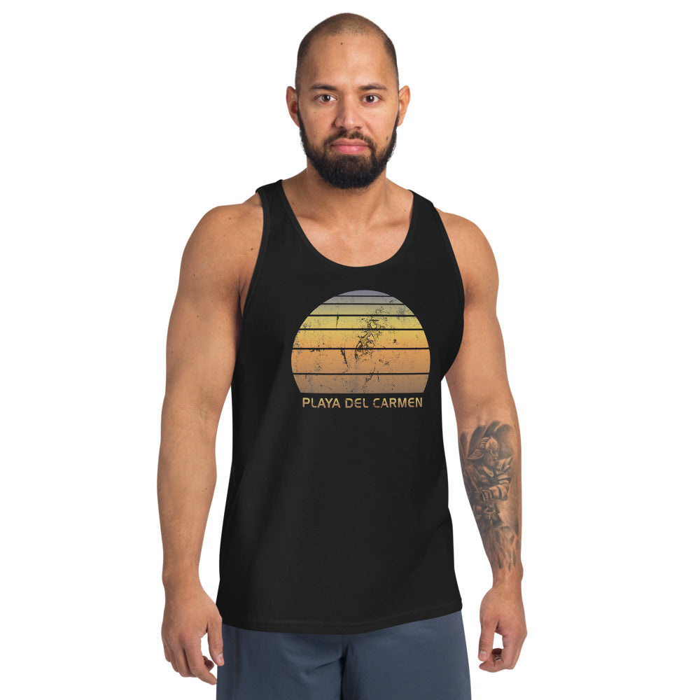 Retro Playa Del Carmen Mexico Mexican Beach Vacation Souvenir Unisex Tank Top