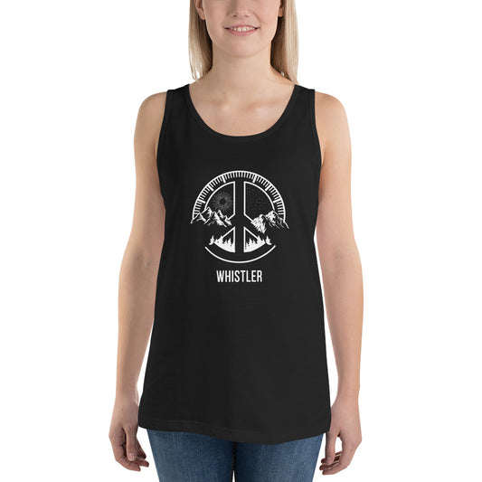 Whistler Canada Skiing Snowboarding Camping Fan Unisex Tank Top