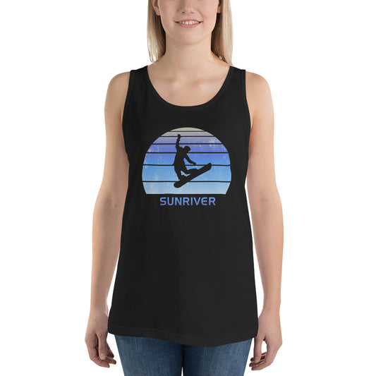 Retro Sunriver Oregon Snowboarding Fan Unisex Tank Top