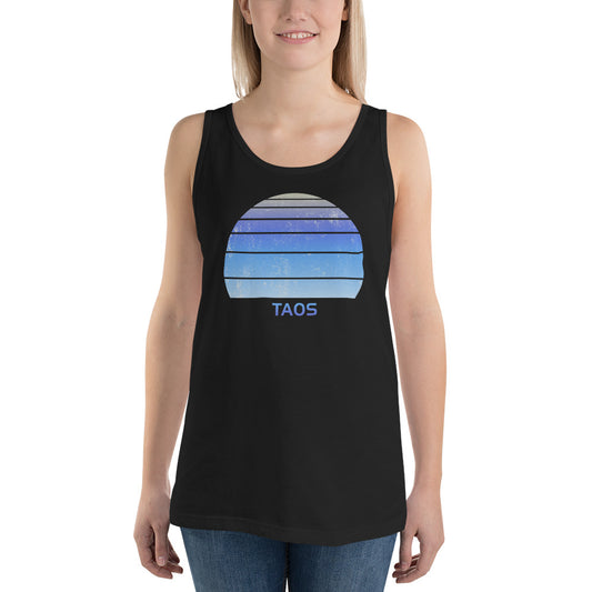 Retro Taos New Mexico Ski Skiing Fan Unisex Tank Top