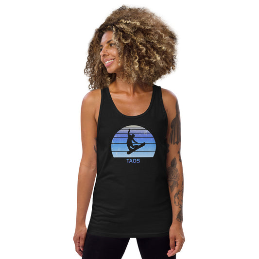 Retro Taos New Mexico Snowboarding Fan Unisex Tank Top