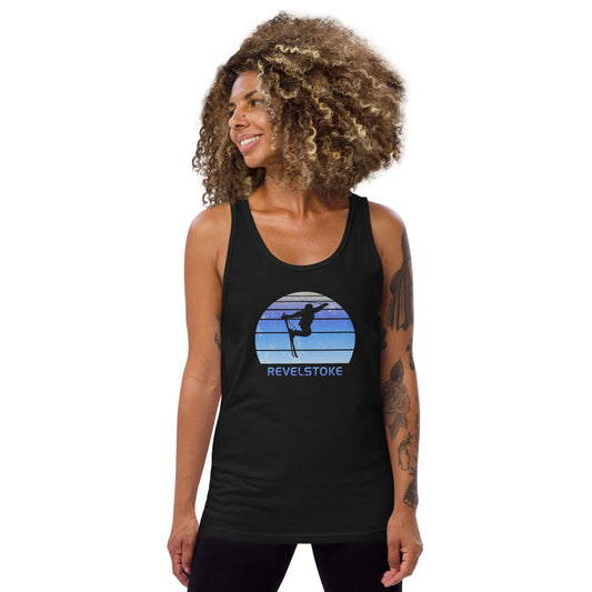 Retro Revelstoke Canada Skiing Fan Unisex Tank Top