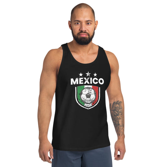 Retro Mexico Soccer Team Football Fan Country Mexican Flag Unisex Tank Top