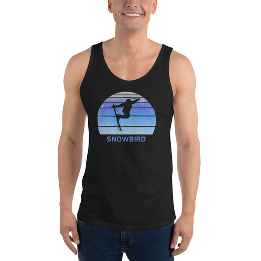 Retro Snowbird Utah Skiing Fan Unisex Tank Top