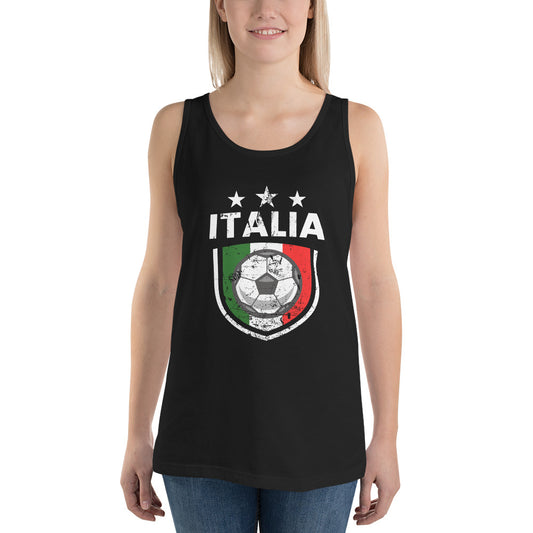 Retro Italy Soccer Team Football Fan Country Italia Italian Flag Unisex Tank Top