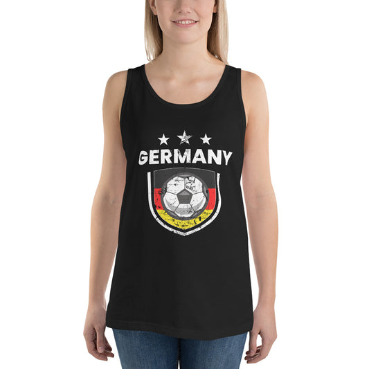 Retro Germany Soccer Team Football Fan Country Deutschland German Flag Unisex Tank Top