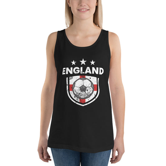 Retro England Soccer Team Football Fan English Flag Unisex Tank Top