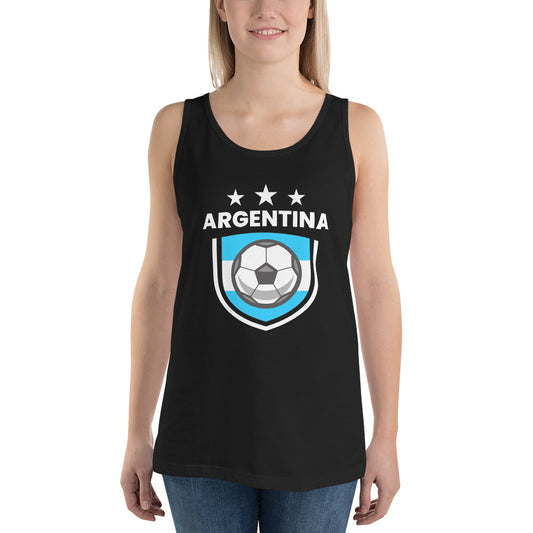 Retro Argentina Soccer Team Football Fan Country Argentinian Flag Unisex Tank Top