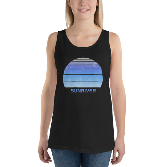 Retro Sunriver Oregon Ski Skiing Fan Unisex Tank Top