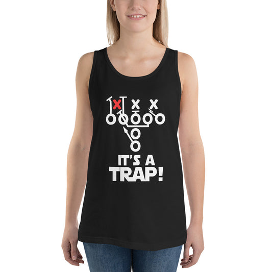 Funny Its A Trap Football Pro College Fans Joke Quote Unisex Tank Top