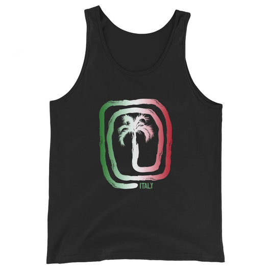 Cool Italy Flag Beach Palm Tree Vacation Souvenir Unisex Tank Top