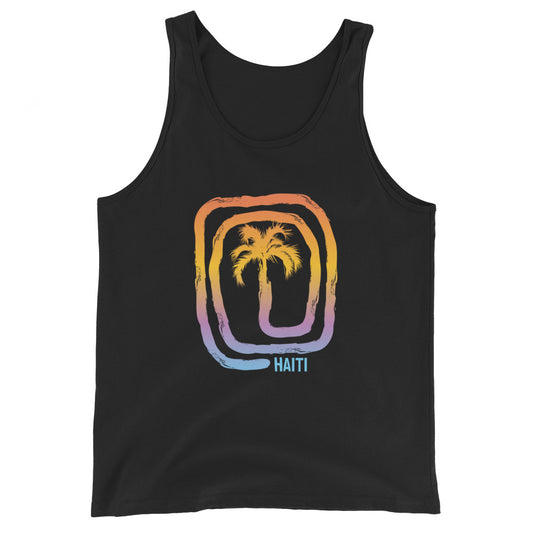 Cool Haiti Palm Tree Souvenir Vacation Unisex Tank Top