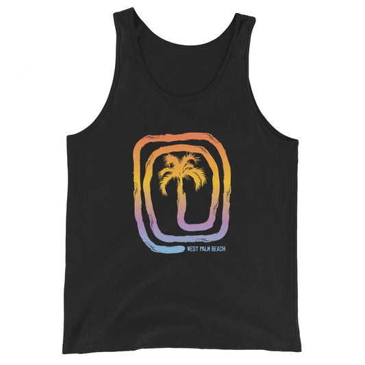 Cool West Palm Beach Florida Palm Tree Vacation Souvenir Unisex Tank Top