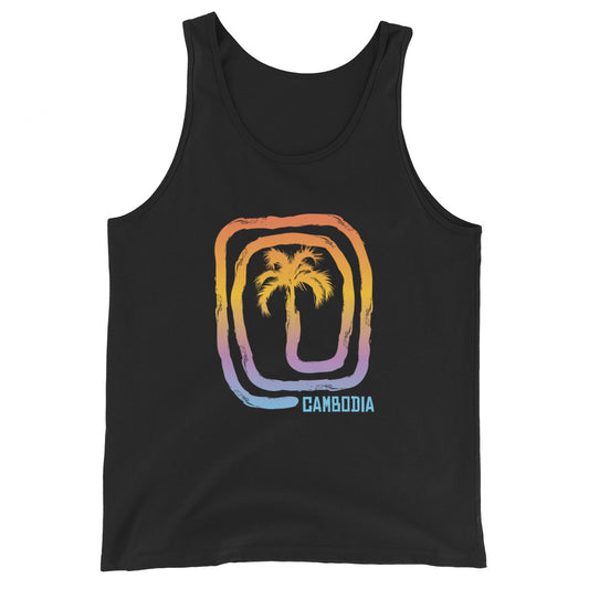 Cool Cambodia Palm Tree Souvenir Vacation Unisex Tank Top