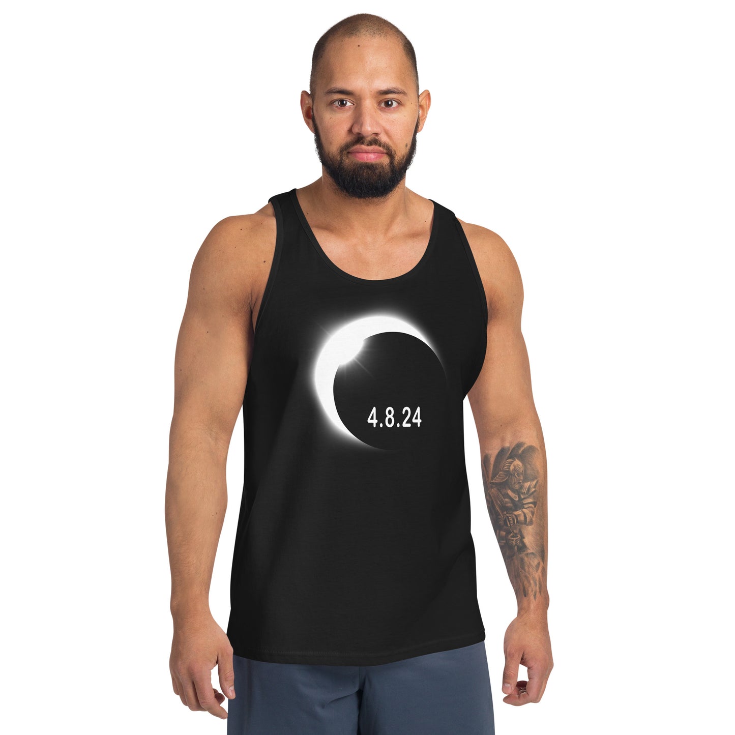 -2024 Solar Eclipse Souvenir Memento April 8 Unisex Tank Top