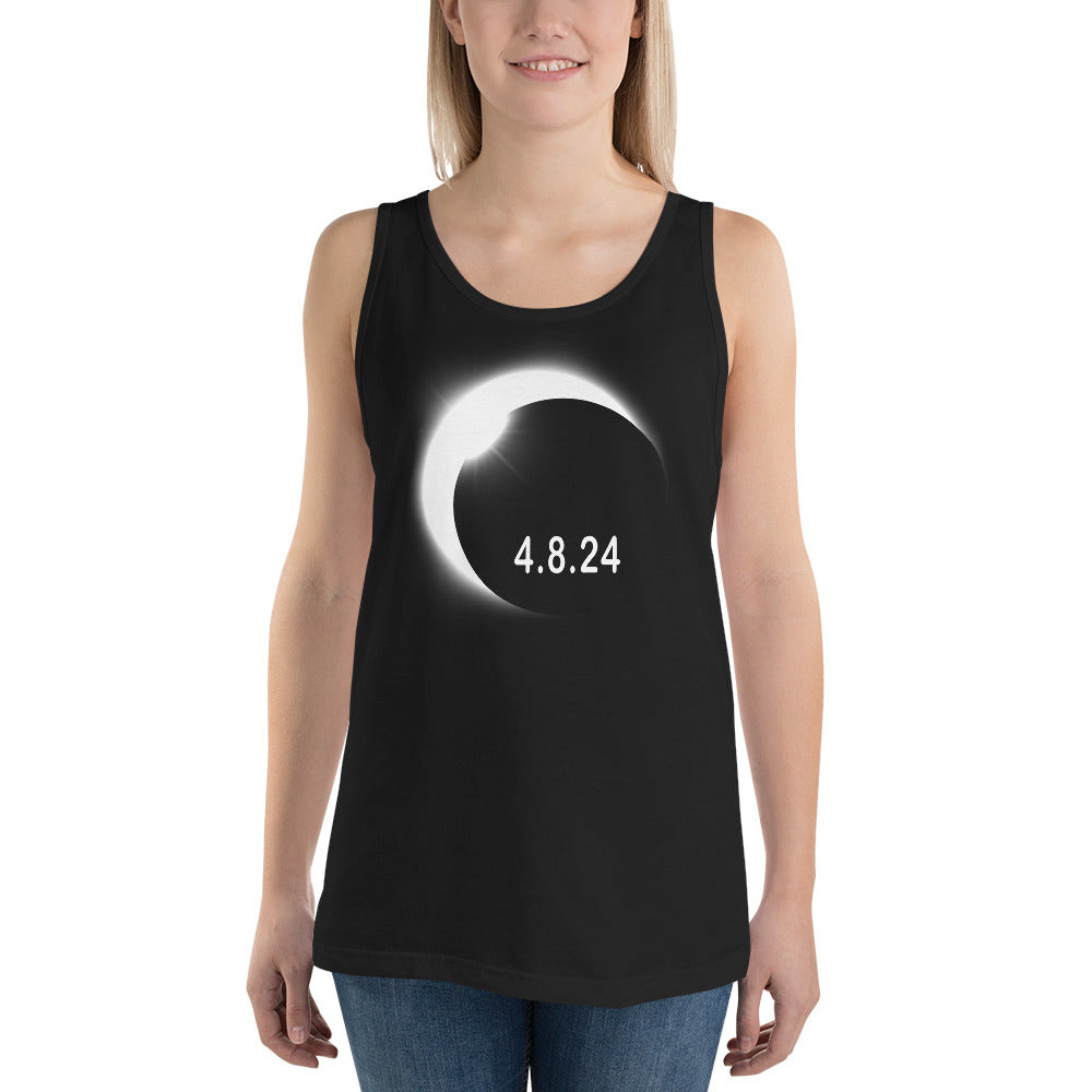 -2024 Solar Eclipse Souvenir Memento April 8 Unisex Tank Top