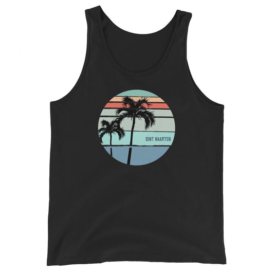 Cool Sint Maarten Palm Tree Vacation Souvenir Unisex Tank Top