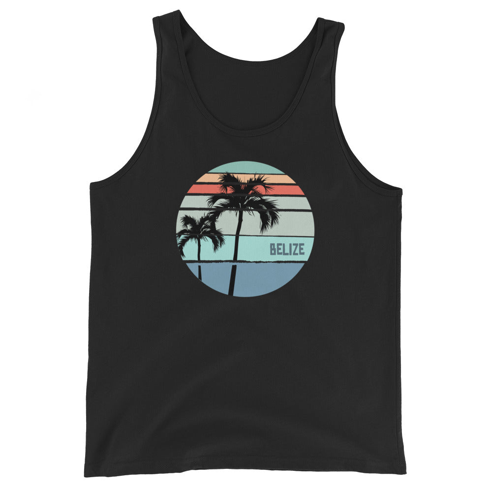 Cool Belize Palm Tree Vacation Souvenir Unisex Tank Top