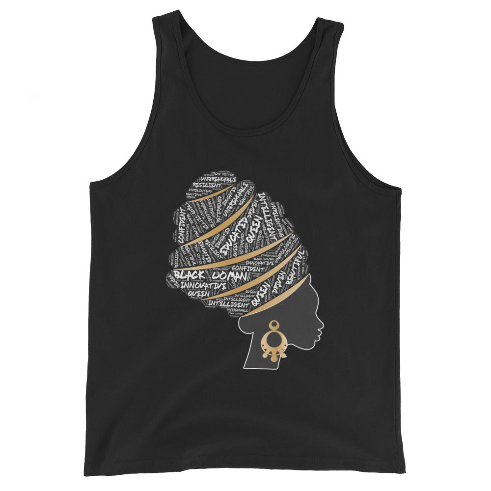 African American Women Pride Artistic Black Unisex Tank Top