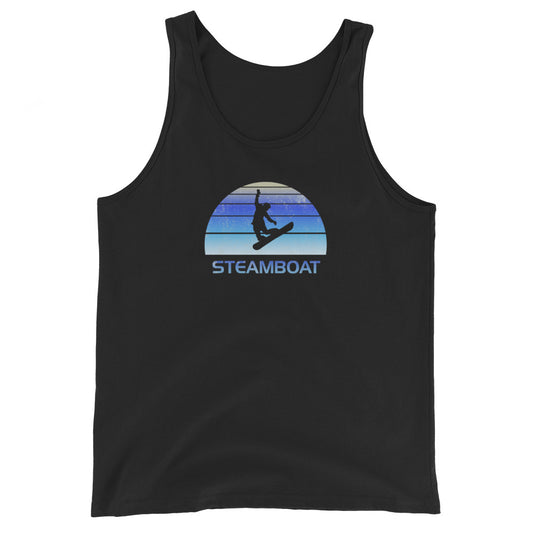 Vintage Steamboat Colorado Snowboard Fan Ski Unisex Tank Top