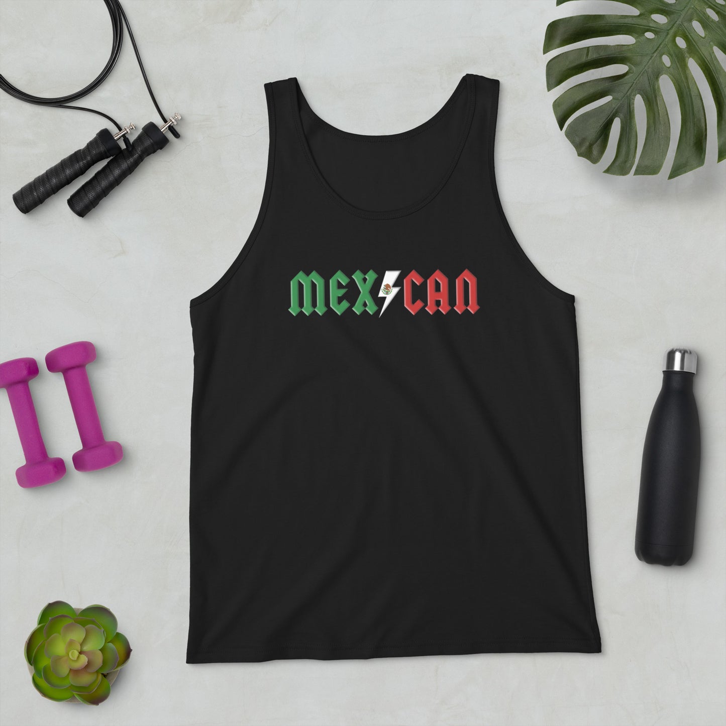 Mexican Native Cinco De Mayo Ancestry Flag Unisex Tank Top