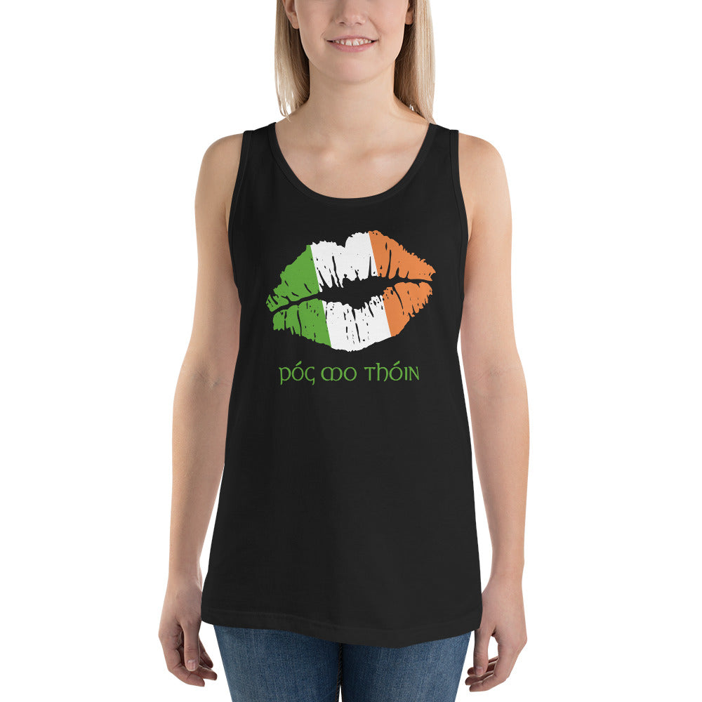 Pog Mo Thoin Funny St. Patrick's Day Ireland Flag Unisex Tank Top