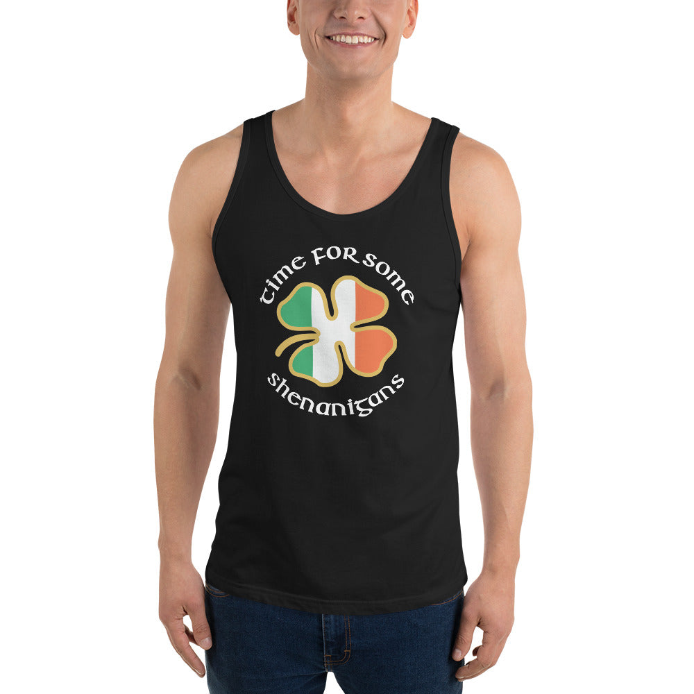 Funny Time For Some Shenanigans Irish Flag St. Patrick's Day Unisex Tank Top