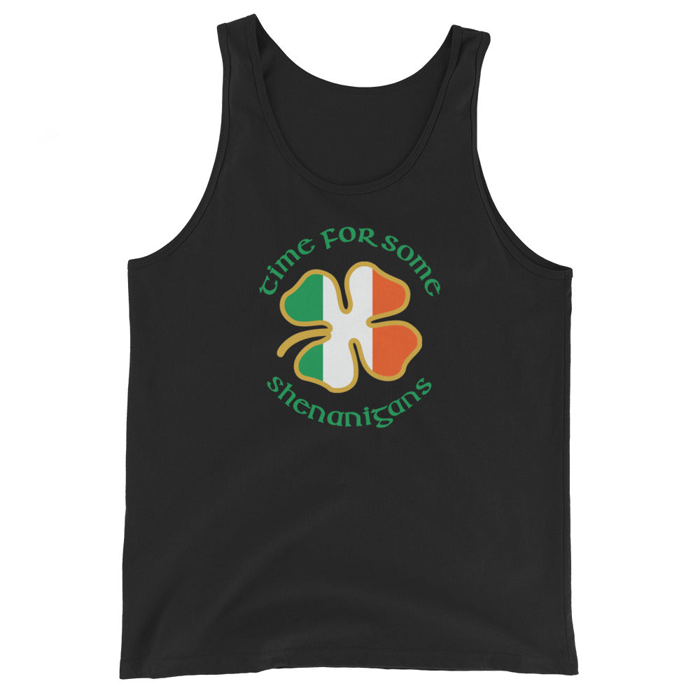 Funny Time For Some Shenanigans Irish Flag St. Patrick's Day Unisex Tank Top