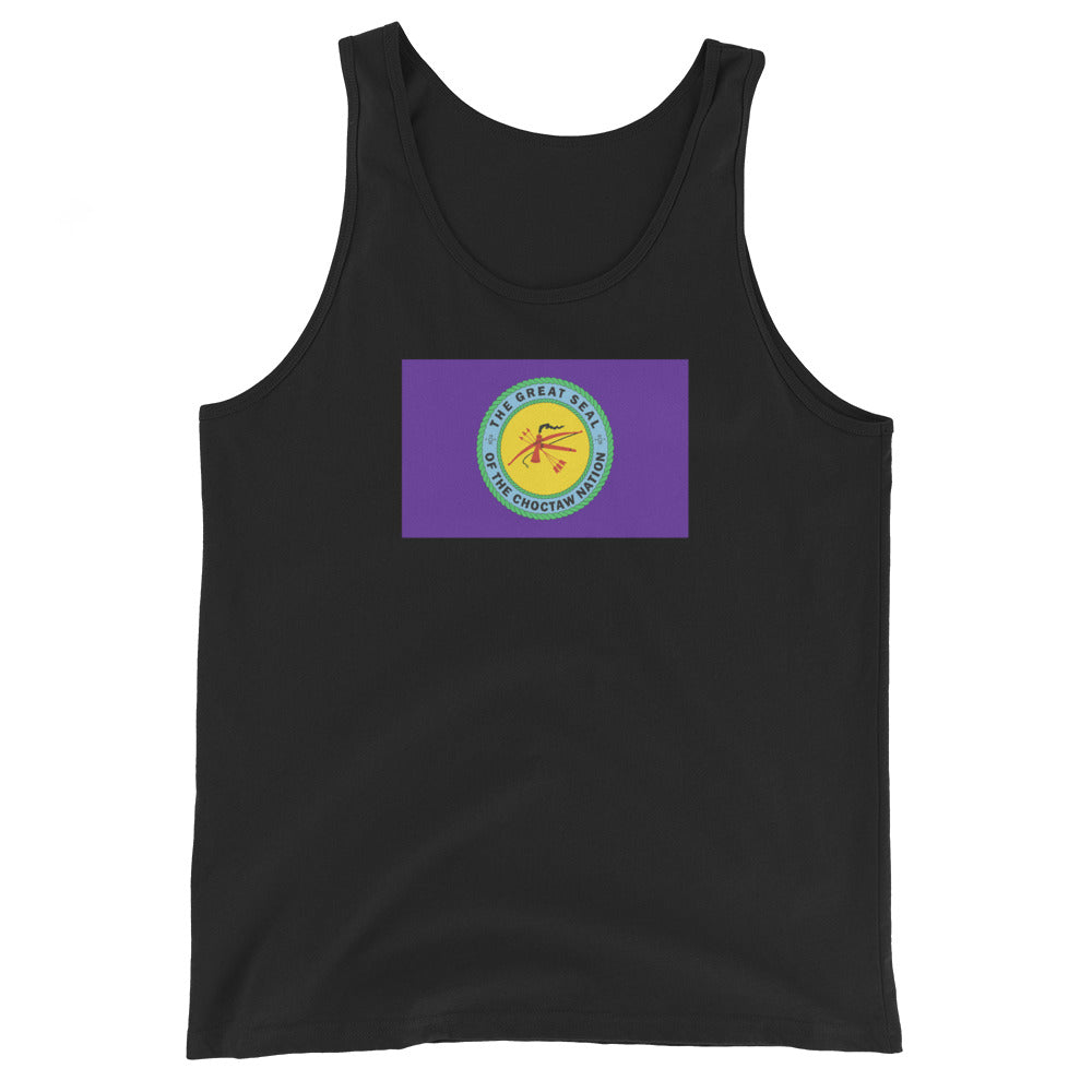 Choctaw Indian Native American Pride Ancestry Tribe Flag Unisex Tank Top