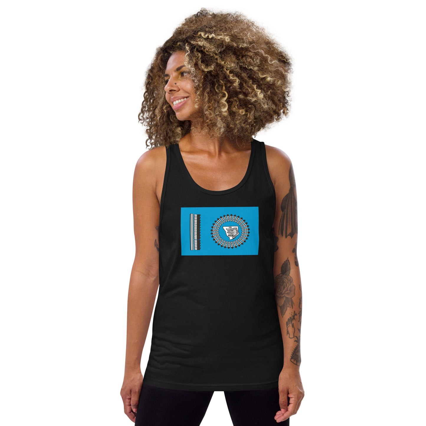 Blackfoot Indian Native American Pride Ancestry Tribe Flag Unisex Tank Top