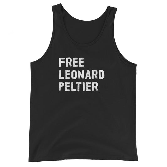 Free Leonard Peltier Native American Indian Justice Political Slogan Music Unisex Tank Top