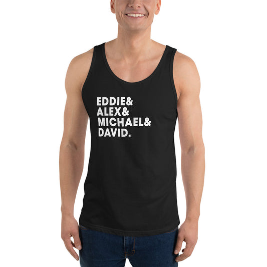 Eddie Alex Michael David Classic Rock & Roll Music Band Fan Unisex Tank Top