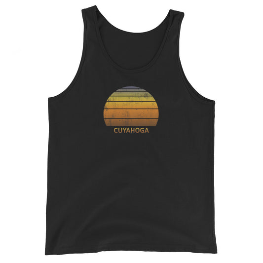Retro Cuyahoga Valley National Park Vacation Souvenir Sunset Unisex Tank Top