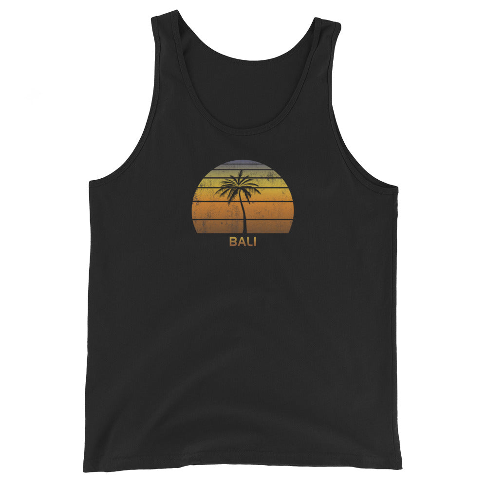 Retro Bali Indonesia Vintage Sunset Beach Vacation Souvenir Unisex Tank Top