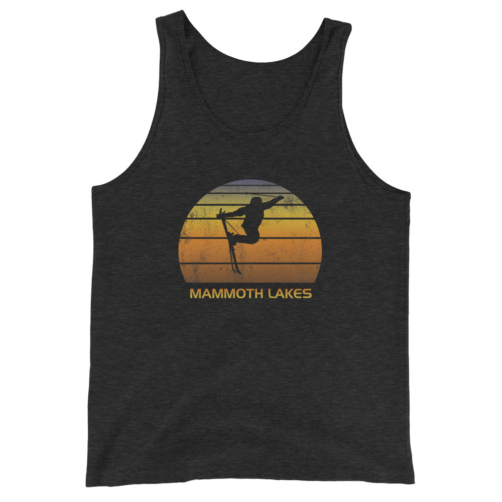 Retro Mammoth Lakes California Ski Fan Skier Women's Racerback Tank Top