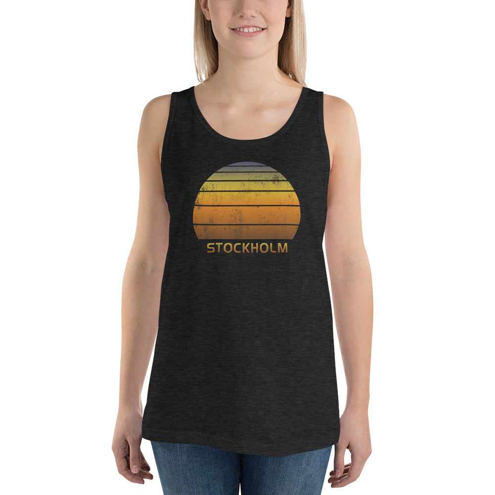 Retro Stockholm Sweden Vacation Souvenir Unisex Tank Top