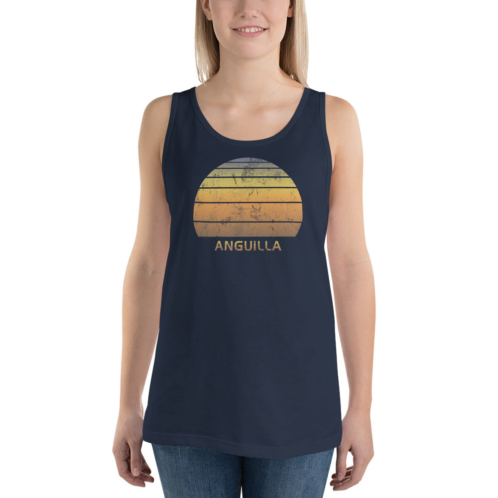 Retro Anguilla  Beach Vacation Souvenir Unisex Tank Top