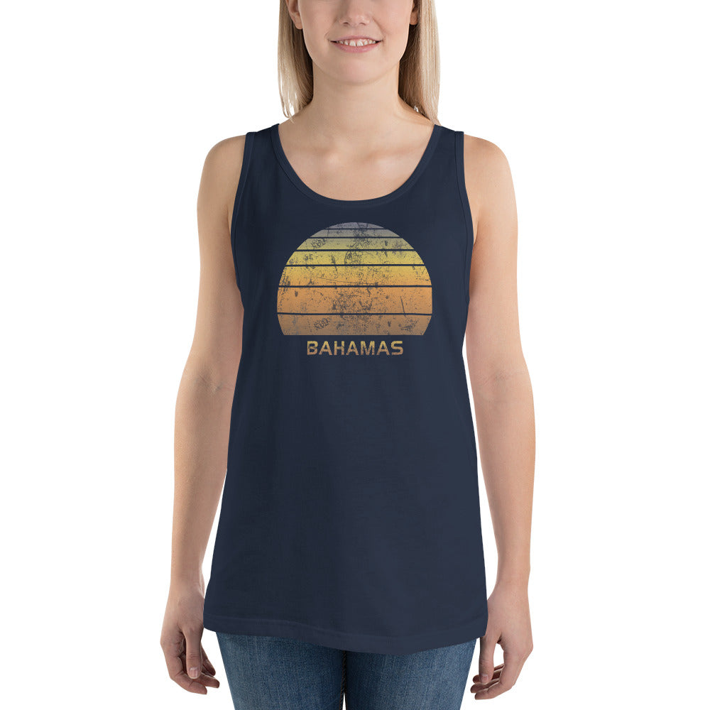 Retro Bahamas  Beach Vacation Souvenir Unisex Tank Top